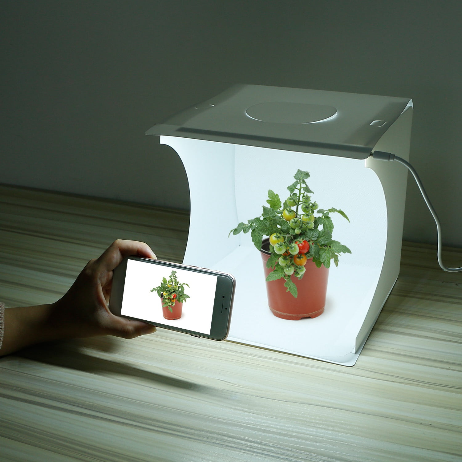 Portable foldable photo studio box with led light on sale