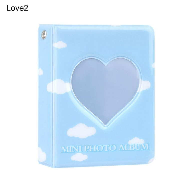 Mini Photocard Holder Business Card Bag Hollow Card Binder Receipt Storage  Photo Holder Photo Album Card Holder LOVE2 - Walmart.com