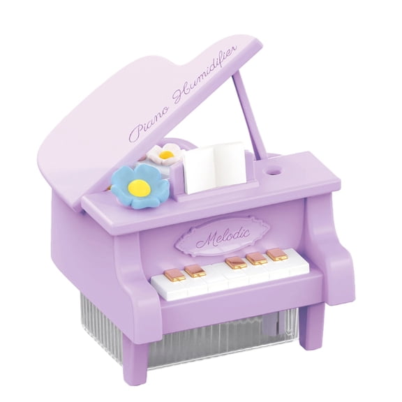 Mini Piano Shaped Humidifier for Home and Office, Cute Desk Air Diffuser with LED Night Light, Portable USB Powered Cool Mist Maker, Pink Creative Gift for Kids and Adults