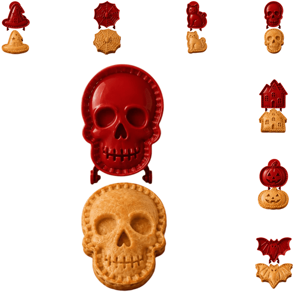Mini Pie Molds, Halloween Mini Pie Mold, Hand Pie Molds For Baking, Spooky‑Theme Pocket Pie Maker, Halloween Baking Supplies For Seasonal Home Baking & Party Food Prep-G