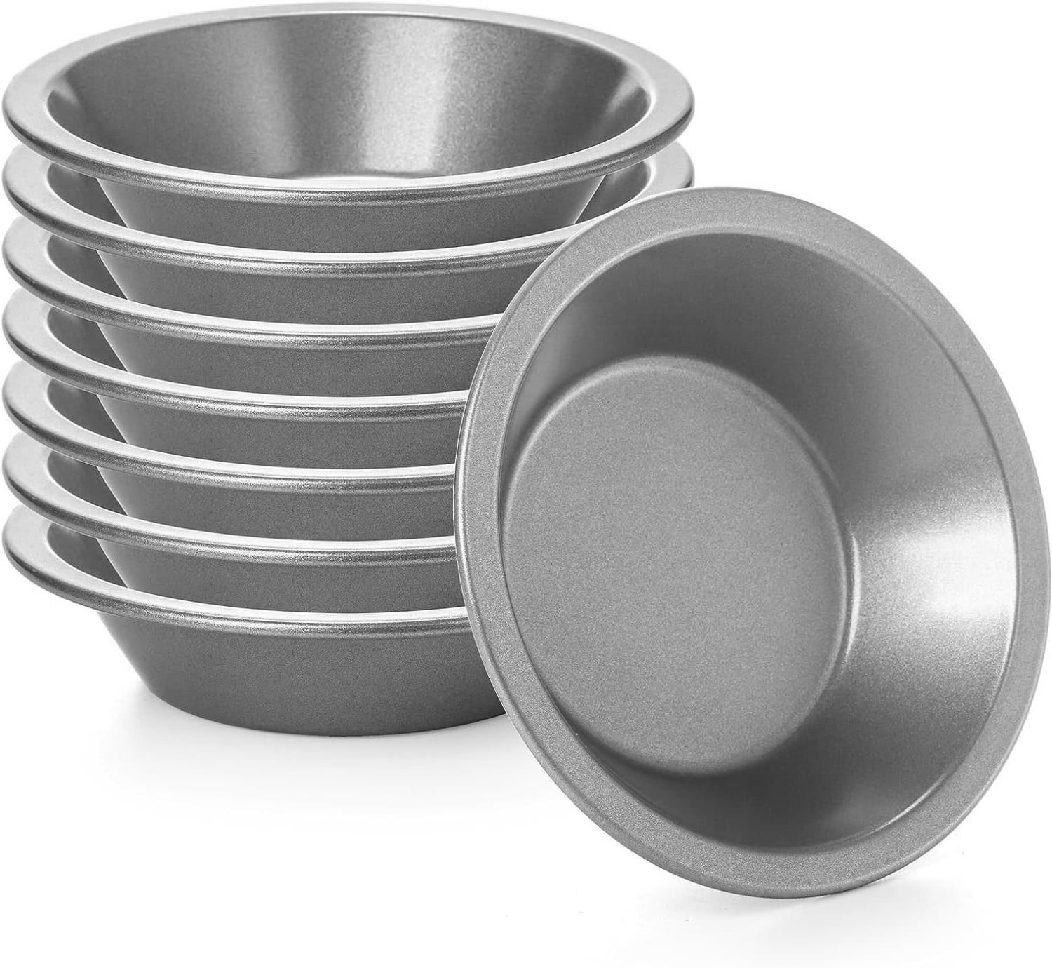 Mini Pie Pan 8-Piece Set, 5 Inch, Non-Stick Individual Dish Pie Plate ...