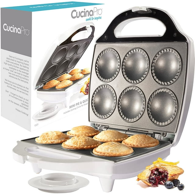 Mini Pie and Quiche Maker for Easter Baking Nonstick Baker Cooks 6 Small Quiches or Pies in