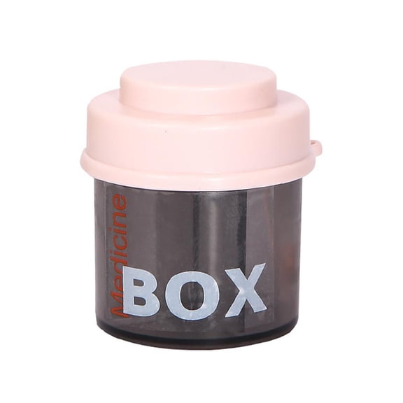 Mini Pill Dispenser Organizer Bottle,Daily Travel Medication Secure Lid Box