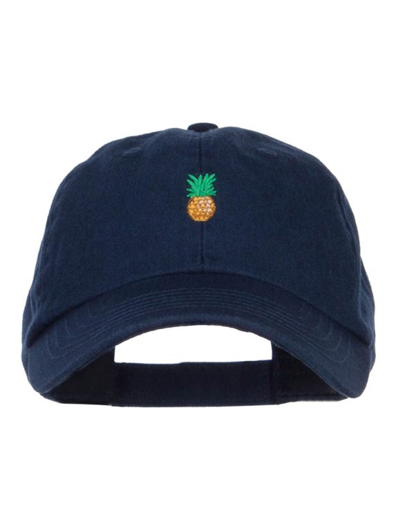 Mini Pineapple Embroidered Pet Spun Cap - Navy OSFM