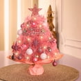 thumbnail image 1 of Mini Pink Christmas Tree Artificial Christmas Tree With Lights,Tabletop Xmas Tree with Star Treetop,Ball Ornaments Light Up Small Spruce Tree Battery Operated for DIY Holiday Winter Home Decor, 1 of 5