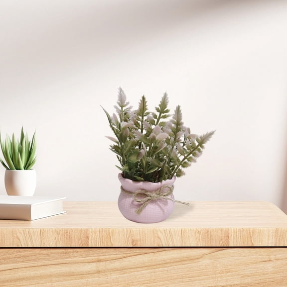 Mini Pink Imitation Potted Flowers, Plastic Fake Plants Home Decor, Desktop Wedding Photography Prop, Seasonal Mantel Tabletop Display Enhancement, AESTIVO