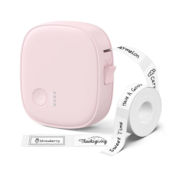 Mini Pink Label Maker Machine Portable Wireless Thermal Printer for Home Office Kitchen