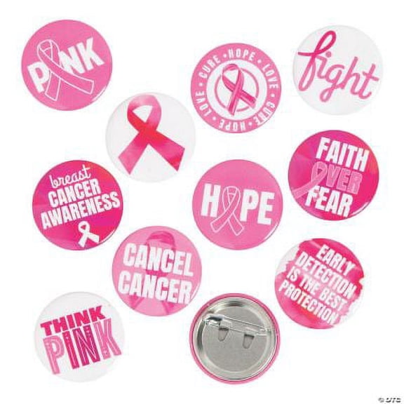Mini Pink Ribbon Button Assortment., Birthday, Jewelry, 200 Pieces