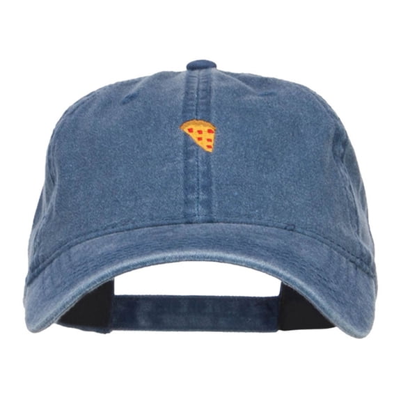 Mini Pizza Embroidered Washed Cap - Navy OSFM