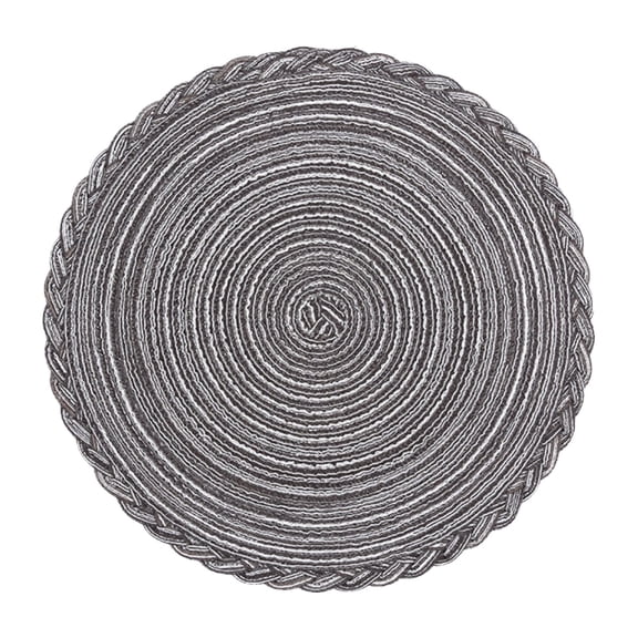 Mini Placemat,Round Placemat,Cotton Rope Woven Placemat,Heat Resistant Non-Slip Place Mats,Washable Braided Table Mat,for Pots and Pans,Farmhouse Countertops Decoration,7 inch(grey)
