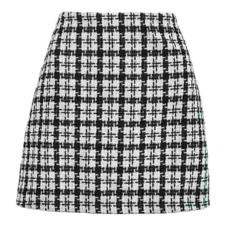【U LAN】spring checkered mini skirt Mini Plaid Skirt for Women High Waist A line Slim Fit Pencil