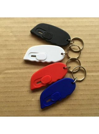 Lanties 6 Pcs Mini Retractable Utility Knife Box Cutter Cute Cloud Cat Claw  Shaped Box Cutter Plastic Letter Opener Slide Open with Keychain Hole for