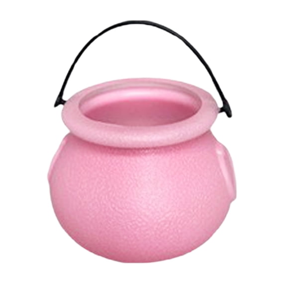 Mini Plastic Cauldron, 1 Pc Witch Calderon Pot Bucket with Handle for Kids Halloween Candy Holder & Party Favors, 2.76x2.09 Inch