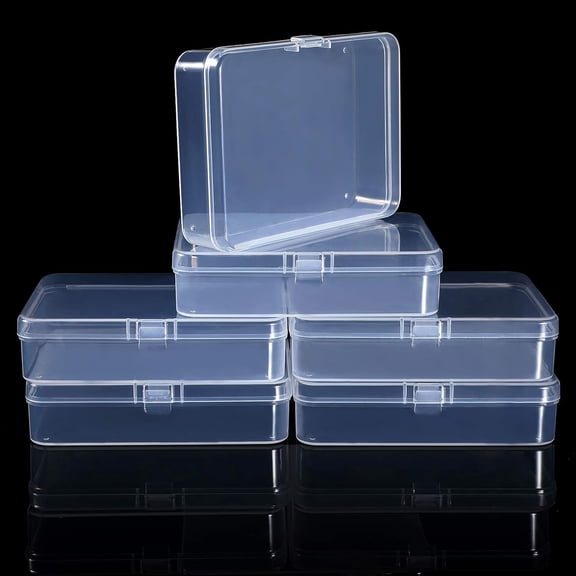 Mini Plastic Clear Beads Storage Containers Box for Collecting Small Items, Beads, Jewelry, Business Cards, Game Pieces, Crafts