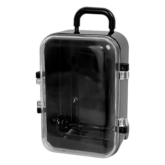 Mini Plastic Clear Beads Storage Trolley Containers Box for Collecting Small Items, Beads, Jewelry, Business Cards, Game Pieces, Crafts (3.74 x 1.97 x 1.57 Inch)