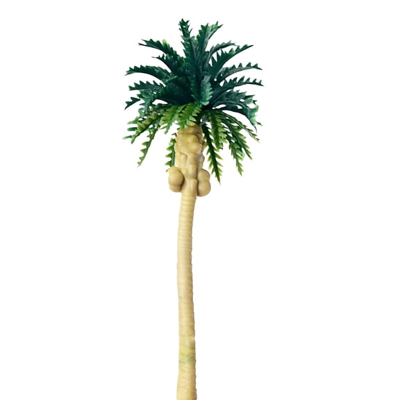 Mini Plastic Coconut Tree Model Toys, 8cm Artificial Plants for Dollhouse Desk Home Garden Decor