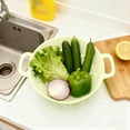 thumbnail image 1 of Mini Plastic Colander with Double Handles – 6 Inch Small Strainer for Fruits, Vegetables & Pasta, Dishwasher Safe, BPA-Free, White, 1 of 4