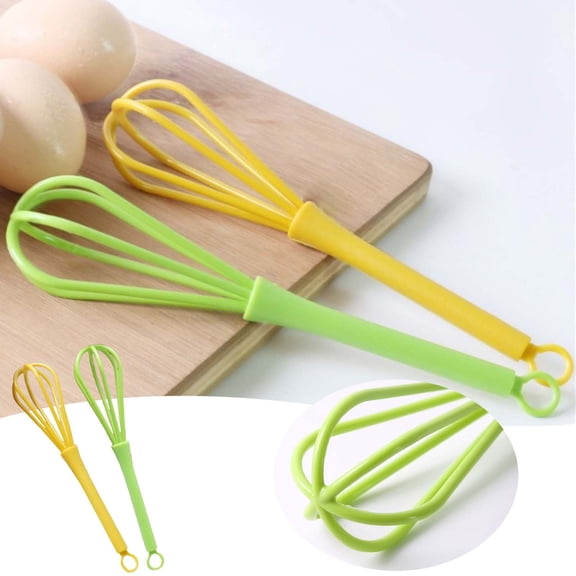 Mini Plastic Egg Whisk Handheld Beater, Manual Mixer For Baking Cooking, Kitchen Tool For Eggs Cream, For Home Kids Use 7In Long