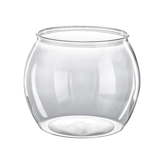 Mini Plastic Fish Bowl, Small Fishbowl Desktop Aquarium, Clear Round Plastic Fish Tank for Small Fish, Shatterproof Fish Tank Goldfish Bowl, Decorative Globe Vase