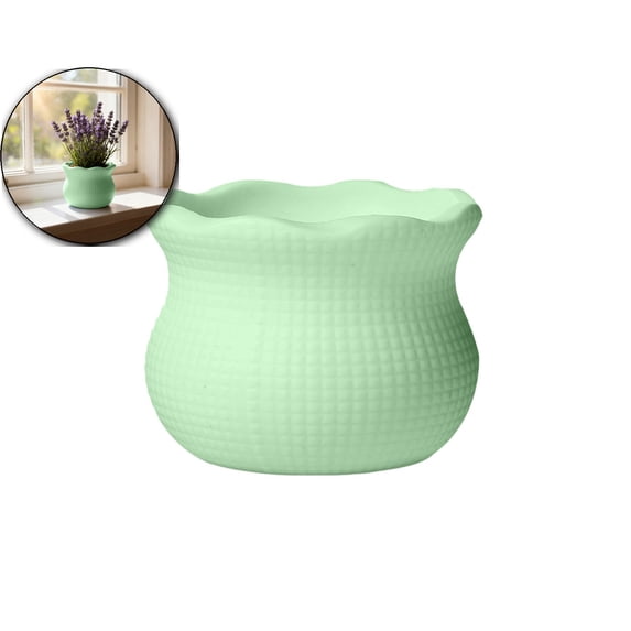 Mini Plastic Flower Pot (2.36 Inch) – Small Desktop Planter for Succulents & Cacti – DIY Craft Pot for Yarn Crochet & Pipe Cleaner Decor