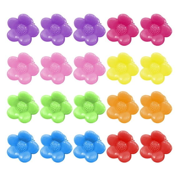 Mini Plastic Hair Clips, 20 Pieces, Sunflower Design, Random Color Mix: 20 Pieces Per Pack, Assorted Color Mini Jaw Clip Hairpin Accessories Women, Girls, Kids, Baby, Random