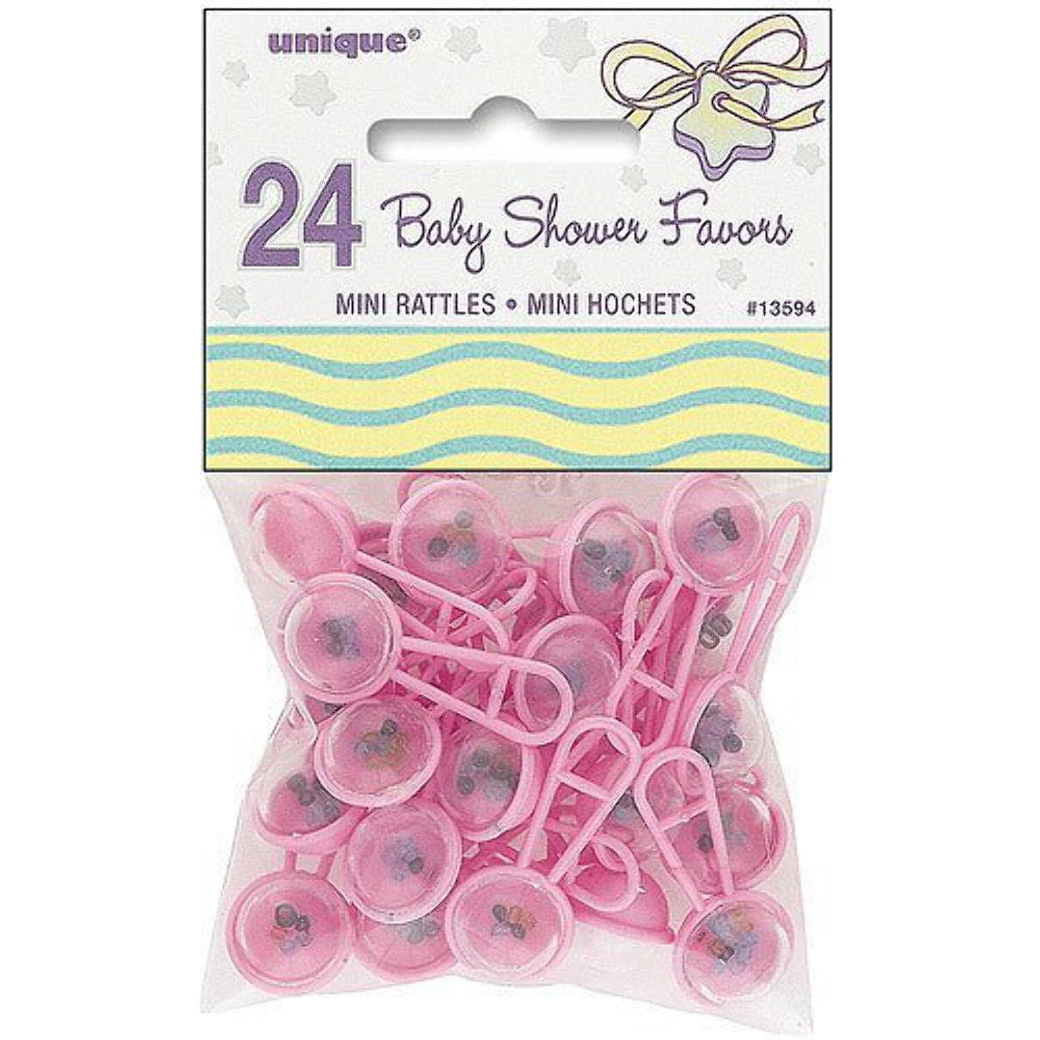 Mini Pastel Clothespin Baby Shower Favor Charms, 24ct