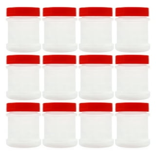 Travelwant 2Pcs/Set 100ML Plastic Spice Bottles Empty Seasoning Containers  with Cap,Clear Reusable Containers Jars for Spice,Herbs,Powders,Glitters 