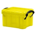 thumbnail image 1 of Mini Plastic Storage Bins with Lid,Clear Latch Storage Box,Stackable Organizer Container for Crafts,Jewelry Beads,Office Supplies,Yellow, 1 of 5