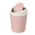 thumbnail image 1 of Mini Plastic Trash Can - 6.6" x 4" x 5.2" Small Covered Waste Bin for Desk, Kitchen, Living Room, Office - 1PC Compact Garbage Can, 1 of 2