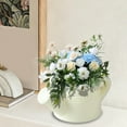 thumbnail image 1 of Mini Plastic Vase,Dry and Wet Flower Arrangement Container,Imitation Rattan Woven Flowerpot,Imitation Porcelain Vase,Small Decorative Vase,Tabletop Centerpiece,Shelf Decor,Desk Vase,Tiny Flower Pot, 1 of 6