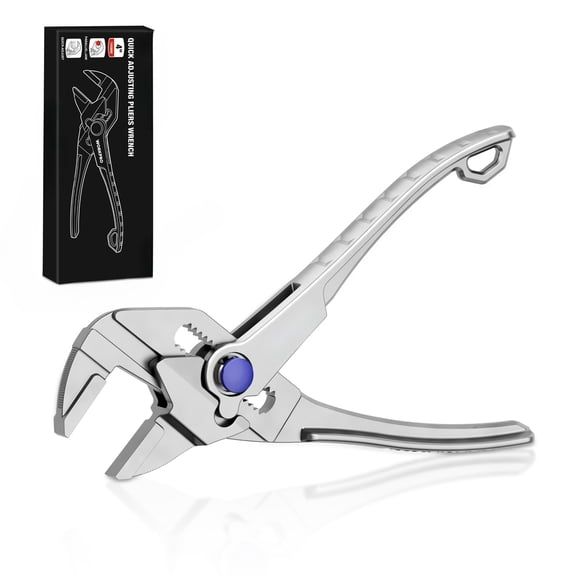 Mini Pliers Wrench, 4-Inch Smooth Jaw Pliers, High-Toughness Alloy Steel Adjustable Wrench Pliers with Smooth Parallel Jaws, Anti-Rust Coating, EDC Pliers for Tight Spaces & Versatile Use