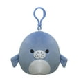 thumbnail image 1 of Mini Plush 3.5 inch Child's Squishmallows Clip-on Plush - Slate Blue Manatee, 1 of 4