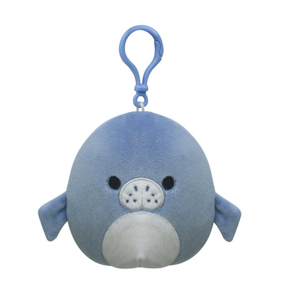Mini Plush 3.5 inch Child's Squishmallows Clip-on Plush - Slate Blue Manatee