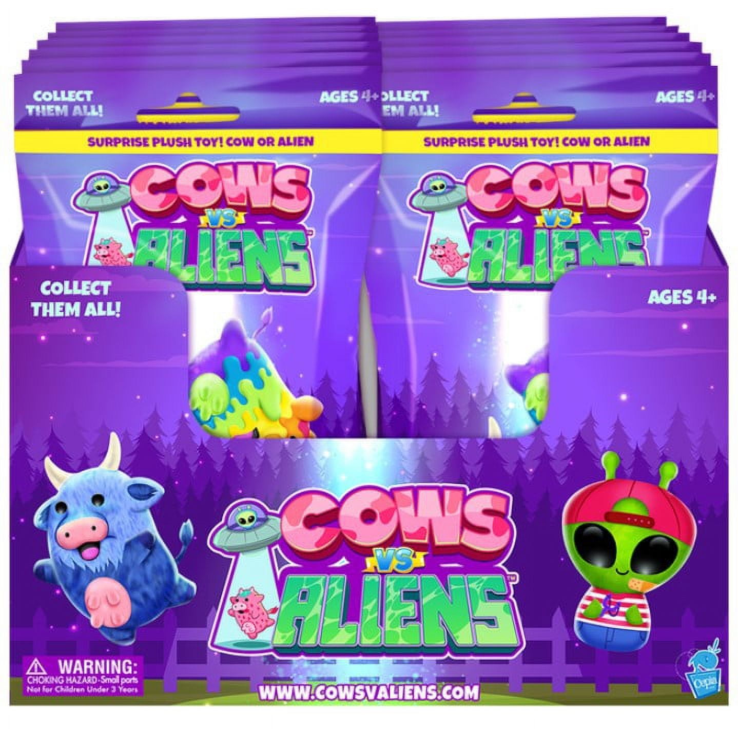 Mini Plush Cows Vs. Aliens Mystery Box (12 Packs)