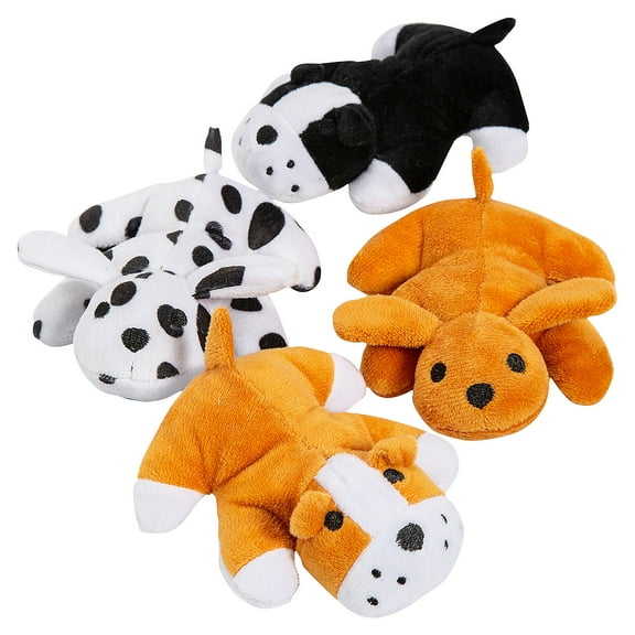 Mini Plush Dogs - Party Favors - 12 Pieces
