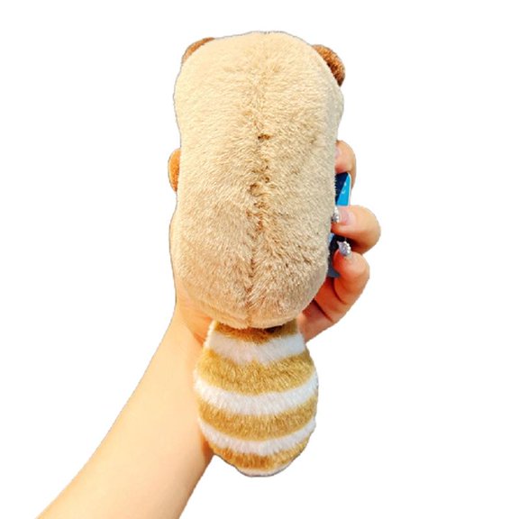 Mini Plush Raccoon Keychain Cute Y2K Pendant Keyring Hanging Ornament Keys Holder Backpack Handbag Charm Gift for Girls