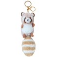 thumbnail image 1 of Mini Plush Raccoon Keychain Hanging Ornament Backpack Handbag Charm for Girls, 1 of 18