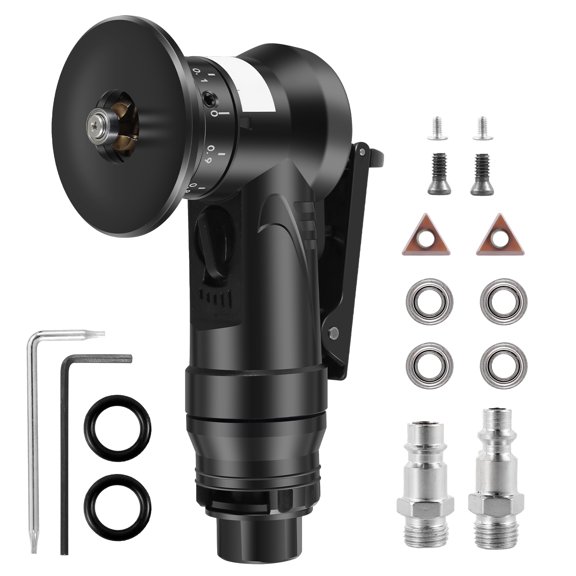 Mini Pneumatic Chamfering Machine 30000 RPM Handheld Air Beveling Machine with 1/4 Inch Air Inlet Portable 45° Mini Chamfering Machine Air Tools with Blades for Beveling Deburring