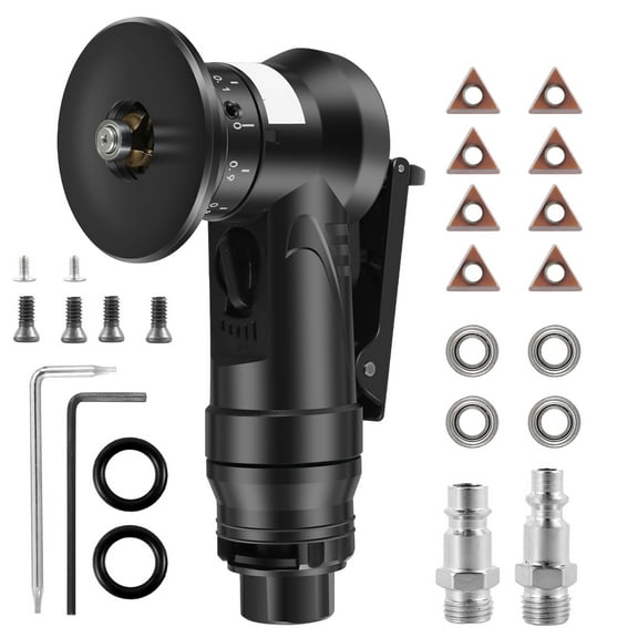 Mini Pneumatic Chamfering Machine 30000 RPM Handheld Air Beveling Machine with 1/4 Inch Air Inlet Portable 45° Mini Chamfering Machine Air Tools with Blades for Beveling Deburring