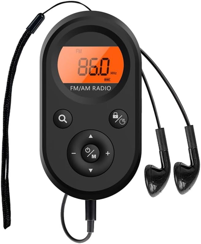 Mini Pocket AM/FM Radio Battery Operated Stereo Radio with Display ...