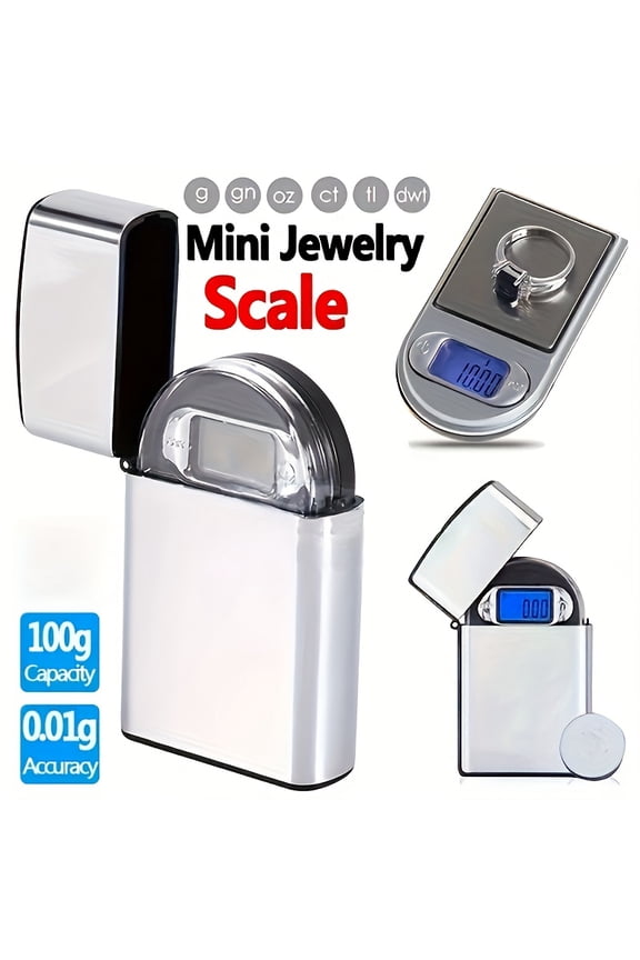 Mini Pocket Digital Scale for Jewelry, Diamond, Reloading & Kitchen, 100g/200g Precision 0.01g, Electronic Portable Weight Scale
