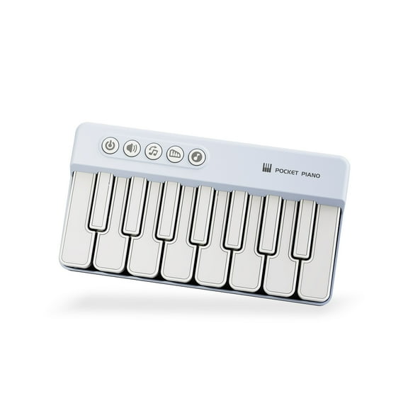 Mini Pocket Electronic Keyboard - Portable 15-Key Piano with Light Effects for 3-6 Years, Early Music Learning Toy