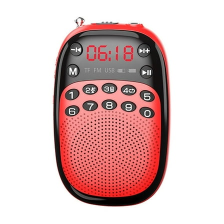Mini Pocket FM Radio with Bluetooth 5.0 | Portable Rechargeable Speaker | Built-in Recording, TF/USB Playback | for Outdoor, Home & Travel Use