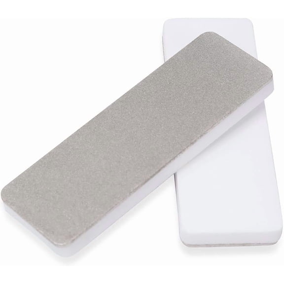 Mini Pocket Knife Sharpener - Double-Sided Diamond & Ceramic Sharpening Stone | Portable 400 Grit Tool for Knives, Scissors, and Outdoor Survival Gear