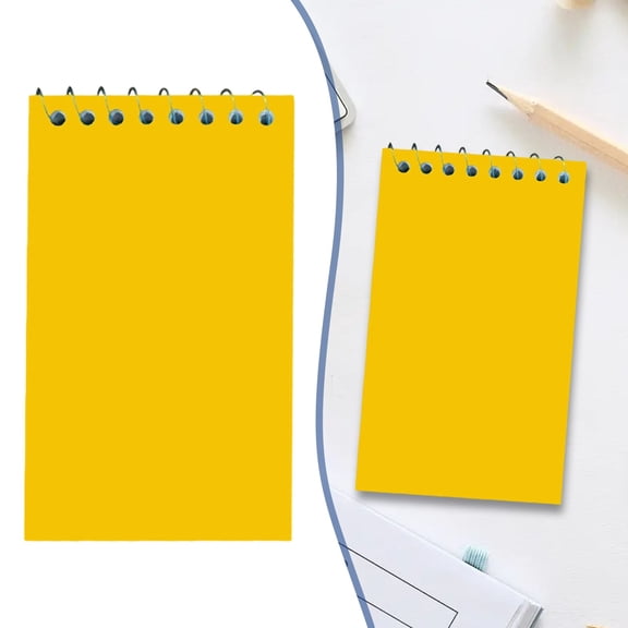 Mini Pocket Lined Notepad, 3 x 5 Small Top-Spiral Memo Pads for Quick Tasks, Meeting Notes and Personal Reminders,Yellow Cover, 1 Count