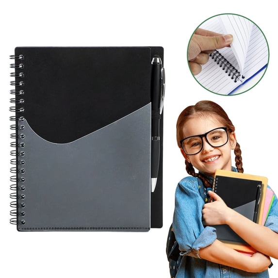 Mini Pocket Notebook with Pen Holder, 60-Page Lined Spiral Notepad, Small Portable Journal Notebook, Pocket Memo Pad, Compact Notebook for Travel, Office, Home Use, Durable Pocket Journal