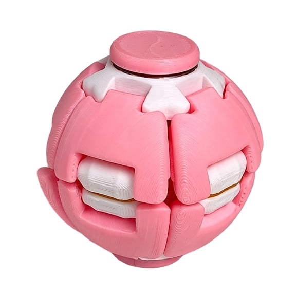 Mini Pocket Push Spin Fidget Ball, 2-in-1 Press Auto Rotate Design, Switchable Dual Modes Ease Anxiety and Stress