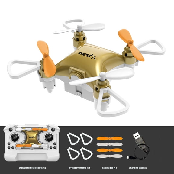 Mini Pocket Remote Control Drone, Small Rc Quadcopter With 4 Blades & Protection Frames, 1 Drone + 4 Blades + 4 Protection Frames + 1 Manual + 1 Charging Cable