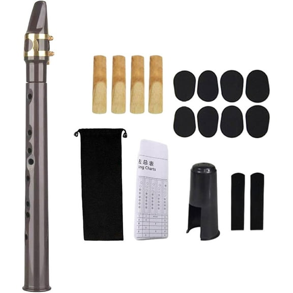 Mini Pocket Saxophone C Key Saxophone, Easy to Play Portable Compact Woodwind Saxophone Instrument for beginner/Kids/Amateurs Music Lovers/Instrument Players white