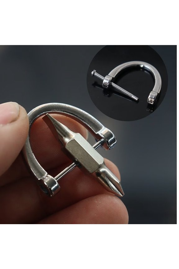 Mini Pocket-Sized Keychain Screwdriver Set - Multi-Functional Slotted & Phillips Screwdriver for Camping and Everyday Use